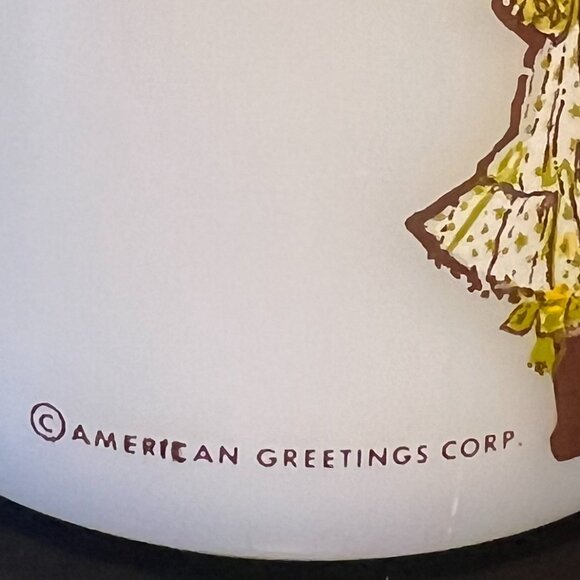 Vtg HOLLY HOBBIE Federal Glass Co Milk Glass Mug ~ Start Each Day in a Happy Way - Picture 6 of 13